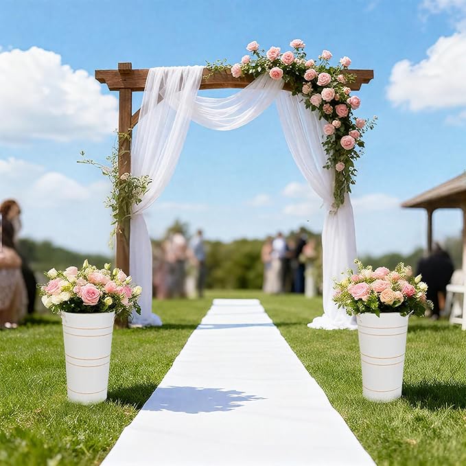 10" Tall Flower Buckets Metal Vase - Pack of 10 Rustic Farmhouse Centerpiece Vases for Table with Handles, Wedding Home Table Decor, Farmhouse White Flower Bar Bucket Holder