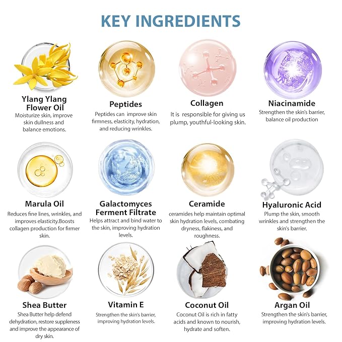 Ylang 23 Pcs Facial Skin Care Kit, Bath and Body Gifts for Women & Men, Spa Kit, Gift Baskets, Birthday Gifts For Women, Cream, Face Oil, Sheet Mask, Gel Eye Mask, Christmas, Valentines, Mother Day