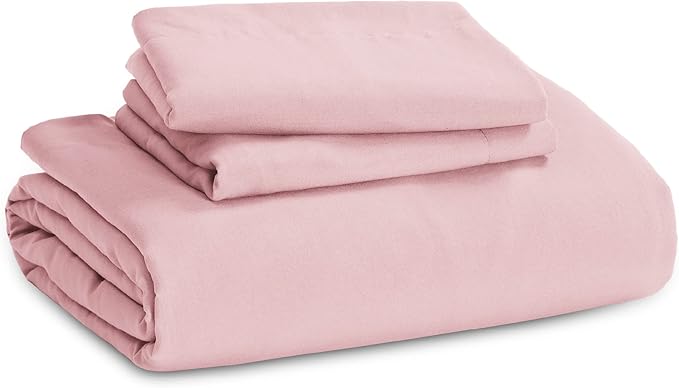 Bedsure Pink Duvet Cover Full Size - 3 Pieces Prewashed Extra Soft Cotton-Like Bedding Set, Includes 1 Duvet Cover 80x90 Inches with Zipper Closure & 2 Pillow Shams, Comforter Not Included