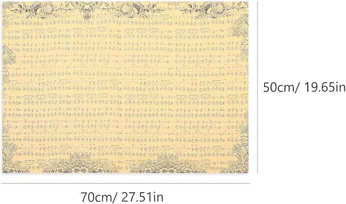 WRITWAA 20 Sheets Vintage Floral Wrapping Paper Bouquet Wraps with Musical Note Pattern Breathable Lightweight Kraft Paper for Wedding Packaging DIY Crafts Flower Decorations