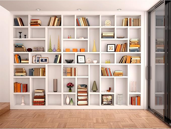 Bookcase Photography Backdrop School Library Study Bookshelf Scene Children Photography Backgrounds Customized Photographic Backdrops for Photo Studio Office Conference Decor 8x6ft
