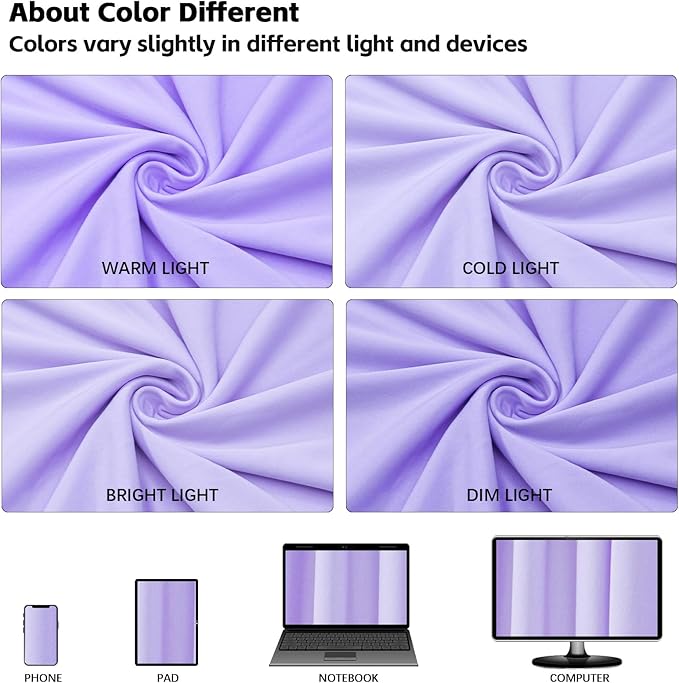 10x10ft Wrinkle Free Lavender Backdrop Curtain for Parties Soft Fabric Drapes Wedding Curtain Backdrop for Birthday Party Decorations Background for Photography 5x10ft,2 Panels