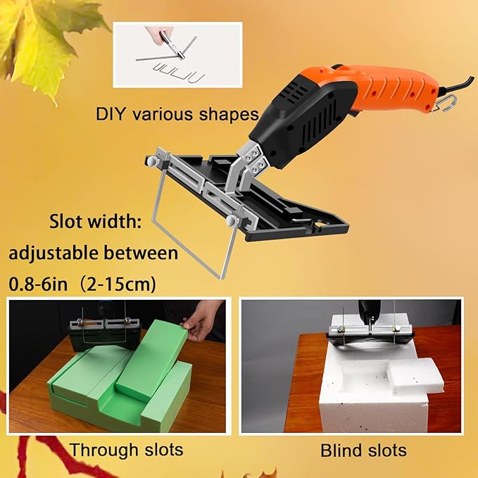Air Cooled, Electric Hot Knife - Foam Cutting Tool with Blades & Accessories Use Foam Cutter for Engraving and DIY Handmade