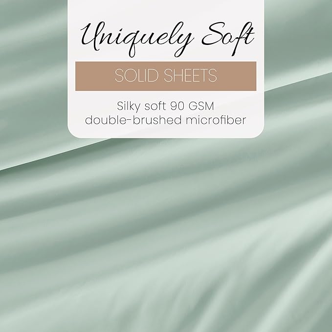 Linen Market Bed Sheets for Twin Size Bed (Mint) - Sleep Better Than Ever with These Soft and Cooling Twin Sheets - Deep Pocket Fits 16" Thick Beds - 3 Piece Twin Sheet Set