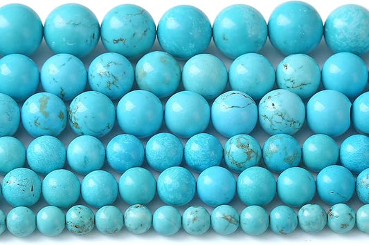 10MM 38PCS Natural Stone Turquoise Beads for Jewelry Making DIY Bracelet