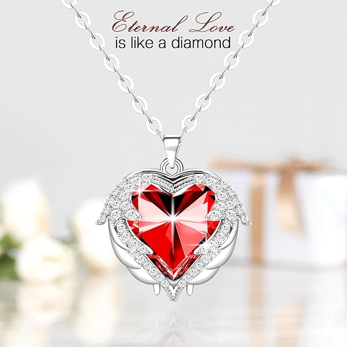Preserved White Real Rose with Necklace Forever Flowers Diamond shaped Box for Mom Wife Girlfriend Grandma on Mothers Day Birthday Valentines Christmas Anniversary Beatiful Gifts for women