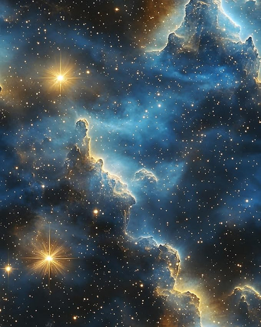 Starry Night Sky Wallpaper Peel and Stick 17.4" x 118" Dark Blue Galaxy Contact Paper Modern Space Wallpaper for Bedroom Cabinet Bathroom Home Decor