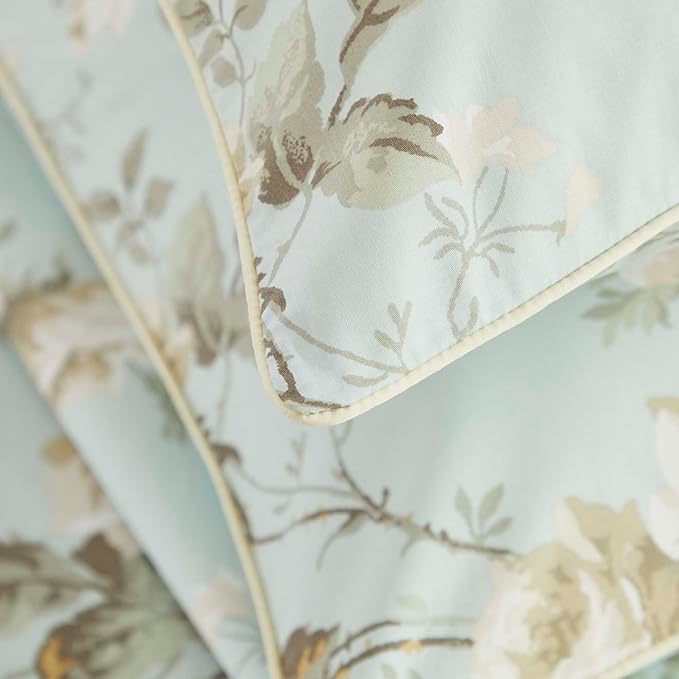 Brandream French Country Sheet Set Twin Size Garden Toile Floral Print Bed Sheet Set 800 Thread Count 100% Egyptian Cotton Deep Pocket Tapestry Pattern Chinoiserie Peony Blossom Tree, 4Piece