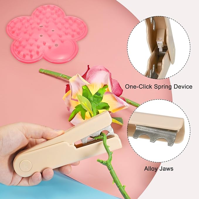 PATIKIL Rose Stem Leaf Thorn Stripper, 2Pcs/1Set Rose Thorn Stripper Remover Tool Leaf Stripping Tool for Gardening Flower Pruning, Brown, Orange