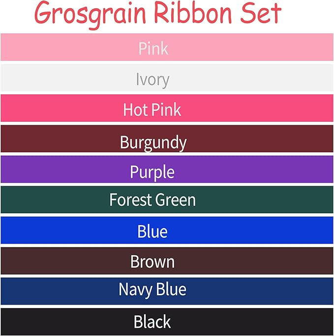 Grosgrain Ribbon 2 inch 20 Colors 5 Yards/Roll, Total 100 Yards Per Package for Christmas Tree, Wreath Decorations, Bow Making, Gift Wrapping, Flower Bouquet