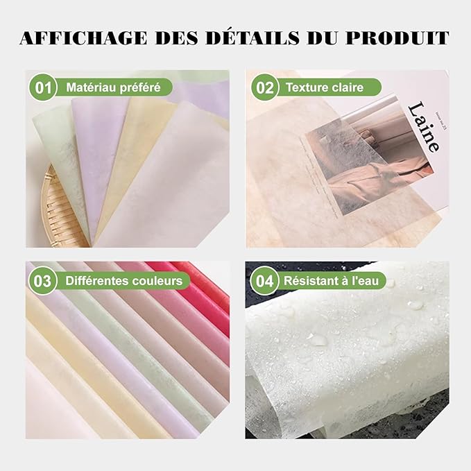 4 Packs 160 Sheets Waterproof Pleated Withdrawable Flower Wrapping Paper, Korean of Cotton Non-Woven Floral Bouquet Paper, 11.4" x 11.4", Gift Packaging for Flower Shops and DIY Fresh Flowers (Beige)
