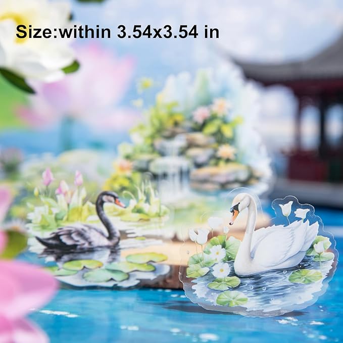 60Pcs Pond Scenery PET Stickers, Nature-Themed Scrapbooking Supplies for Journaling, DIY Crafts, Collage Decoration, and Card Making