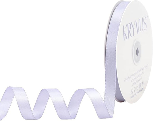 Lilac Mist Satin Ribbon, Double Faced 3/8 Inch X 50 Yards Lilac Mist Ribbon, Premium Satin Ribbon for Gift Wrapping, Crafts, Hair Bow Making, Sewing, Flower Bouquet, Wedding Party Decor