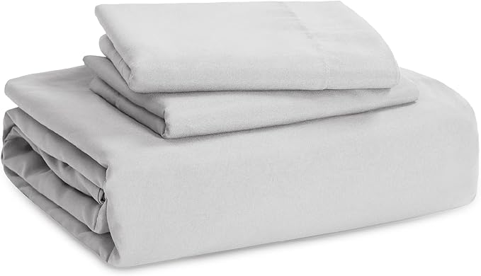 Bedsure Light Grey Oversized King Duvet Cover - 3 Pieces Prewashed Cotton-Like Extra Soft Bedding Set, Includes 1 Duvet Cover 120x98 Inches with Zipper Closure & 2 Pillow Shams, Comforter Not Included