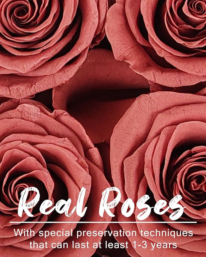 Changshunqi Preserved Roses, Forever Flowers Real Roses in a Box Last 2-3 Years, Forever Preserved Flowers Birthday Gifts for Womem Mom， Rose Forever Gifts for Her,Best Friend, Girlfriend