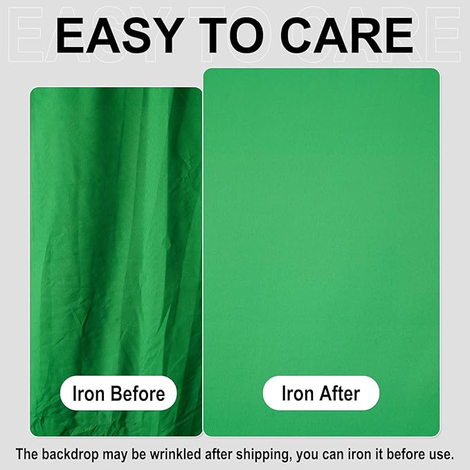 GFCC Green Screen - 10FTX20FT Green Screen Backdrop Photo Backdrop for Photoshoot Background for Photography Screen Video Recording Picture Background