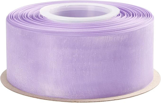 1-1/2 Inch Lt. Orchid Shimmer Sheer Organza Ribbon Sheer Chiffon Ribbon 50 Yards-Roll Multiple Colors Available for Gift Wrapping Wedding Events Christmas Décor