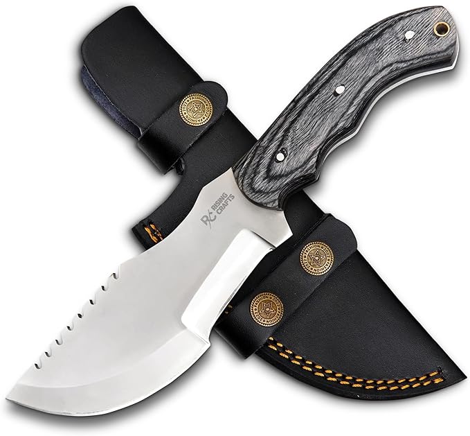 Rising Carfts Handmade-Fixed Blade-Tracker Knife-Outdoor Camping Knife With Sheath For Bushcarfting & Outdoor Survival.
