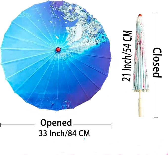 Chinese Japanese Handmade Parasol Umbrella,Asian Decoration DIY Art Dance Classical Umbrella for Wedding Parties Photography Costumes Cosplay