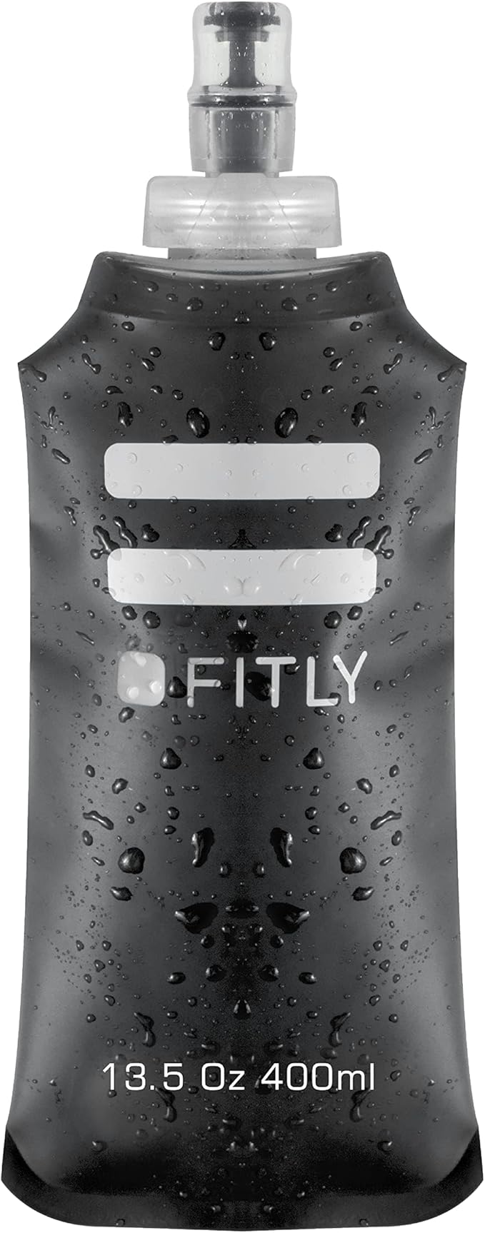 FITLY Soft Flask - Shrink As You Drink Soft Water Bottle for Hydration Pack - Folding Water Bottle Ideal for Running, Hiking, Cycling, Climbing & Rigorous Activity