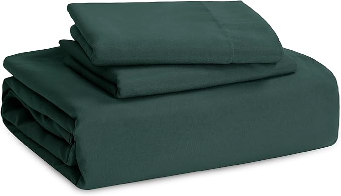Bedsure Forest Green California King Duvet Cover - Prewashed Cotton-Like Extra Soft Bedding Set, Includes 1 Cal King Duvet Cover 104x98 Inches with Zipper Closure & 2 Pillow Shams, No Comforter