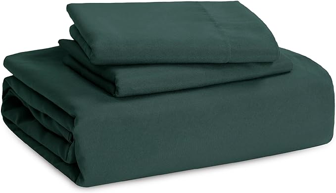 Bedsure Forest Green Oversized King Duvet Cover - 3 Pieces Prewashed Cotton-Like Extra Soft Bedding Set, Includes 1 Duvet Cover 120x98 Inches with Zipper Closure & 2 Pillow Shams, No Comforter