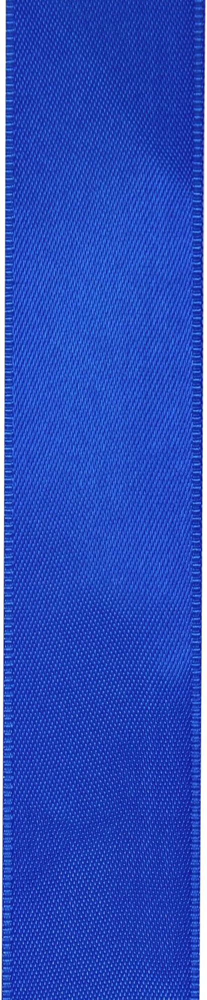 LIUYAXI Blue Stain Ribbon, 1-1/2" X Continuous 50 Yards, Double Faced Fabric Ribbon Perfect for Gift Wrapping Wedding Birthday Party Chair Sash Christmas Hair Floral Craft Sewing