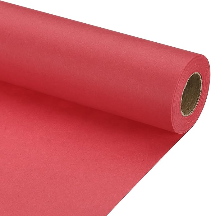 PATIKIL Wrapping Paper, 12" x 500"(42') 70 GSM Craft Paper Roll Kraft Packing Paper for Poster Bulletin Board, Gift Wrapping, Red