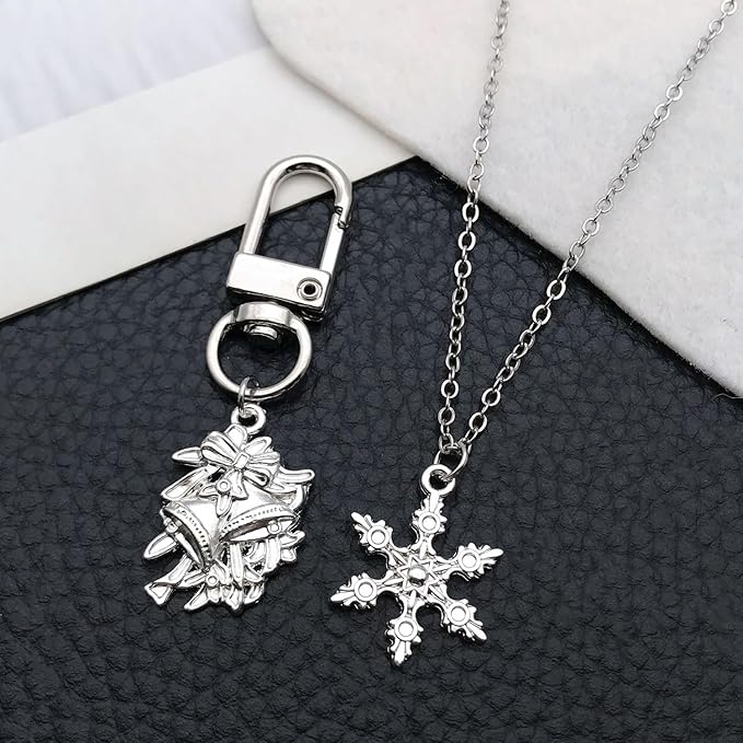 WOCRAFT 60pcs Bright Silver Christmas Bracelet Charms for Jewelry Making Sets DIY Necklace Bracelet Keychain Crafting Charms Kit Craft Supplies (SN829)