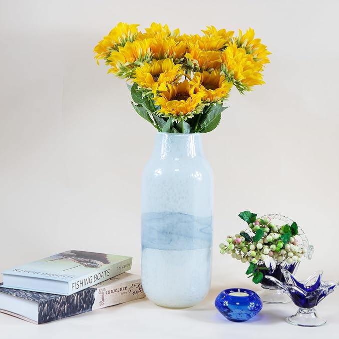 Sunflowers Artificial Flowers with Golden Yellow Long Stem Artificial Flower 10 Pcs for Home Decoration,Wedding Arrangement, Sunday Flower Arrangement(Golden Yellow)