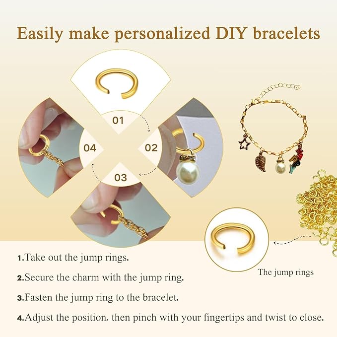 ZSJTYHX Gold Charms Bracelet Making Kit,Charms for Jewelry Making Supplies 362pcs DIY Bulk Heart Star Letter Accessories Silver Crafts for Adults Women Flower Beads Fashion Pearl Trendy Assorted Bag