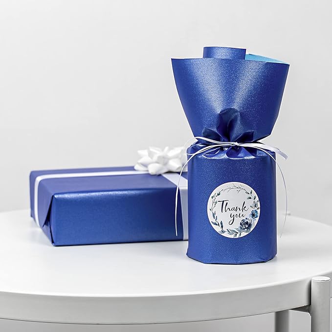 RUSPEPA Pearl Royal Blue Matte Wrapping Paper-81.5 Sq Ft-Solid Color Pearly-lustre Paper Perfect for Wedding, Birthday, Christmas, Baby Shower -30Inch X 32.8Feet