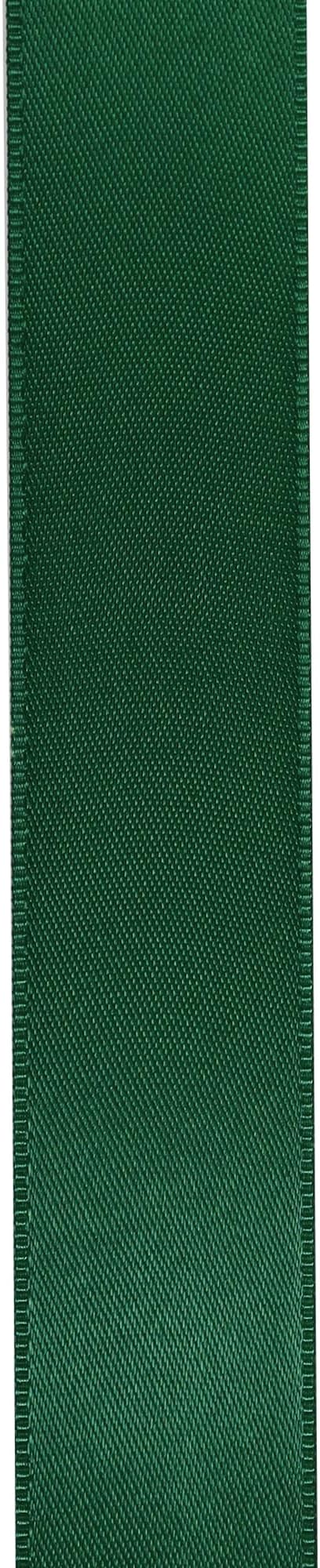 LIUYAXI Forest Green Double Faced Satin Ribbon, 3/8" X Continuous 100 Yards, Ribbons Perfect for Gift Wrapping Bows Bouquet Wedding Decor DIY Craft and More