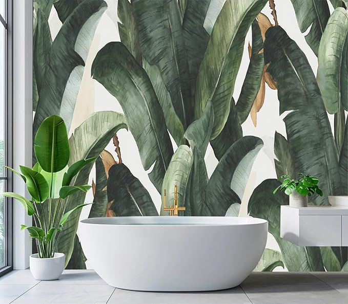 Cliouar-Green Plants, Agave Wall Mural Wallpaper Peel and Stick 137" x 102"
