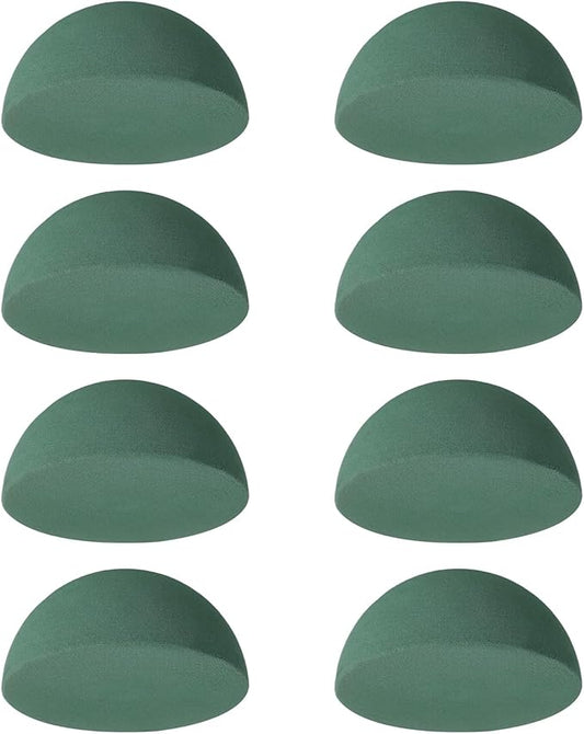 8Pcs Round Floral Foam Blocks Dry Half Blocks for Artificial Plant Arrangements Party & Wedding Decorations Flower Foam Block for Flower Arrangements