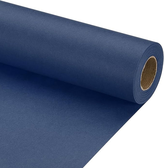PATIKIL Wrapping Paper, 20" x 450"(37') 70 GSM Craft Paper Roll Kraft Packing Paper for Poster Bulletin Board, Gift Wrapping, Navy Blue