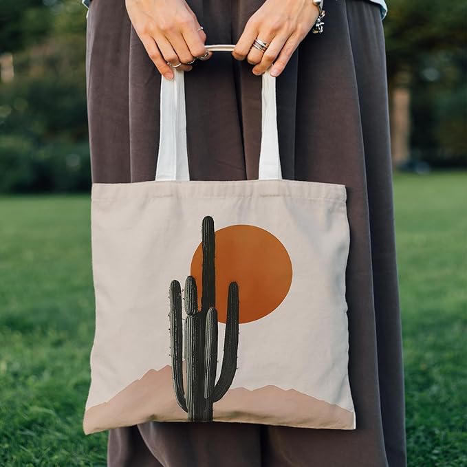 Flowers Tote Bag Gifts for Women, Canvas Aesthetic Reusable Grocery Bags Shopping Bags