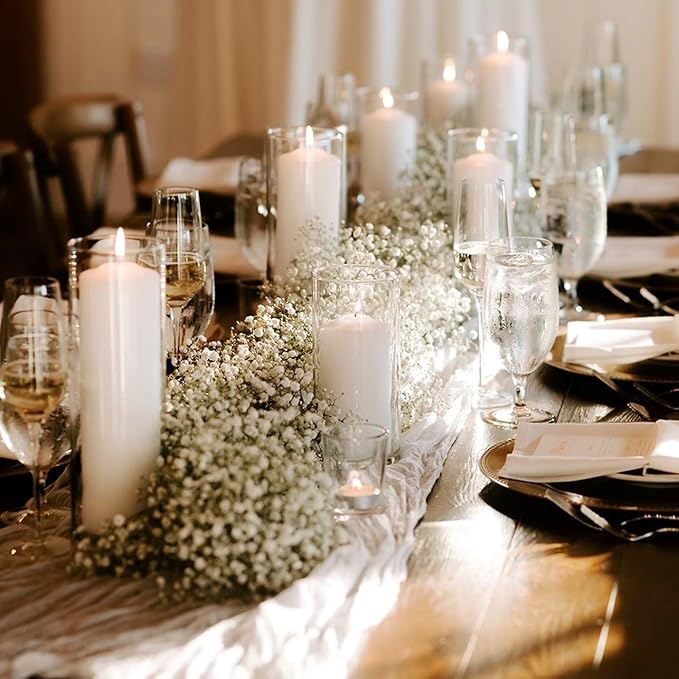 12 Pack Glass Cylinder Vases 12 Inch Tall Clear Flower Vase for Centerpieces, Hurricane Floating Candle Holder Wedding Decorations, Floral Vase Bulk for Table Shelf Party Home Deco (12 x 3.35 Inch)