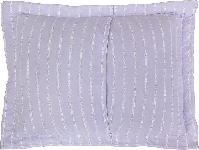 Laura Ashley - Queen Quilt Set, Reversible Cotton Bedding with Matching Shams, Lightweight Decor for All Seasons (Keighley Lilac, Queen)