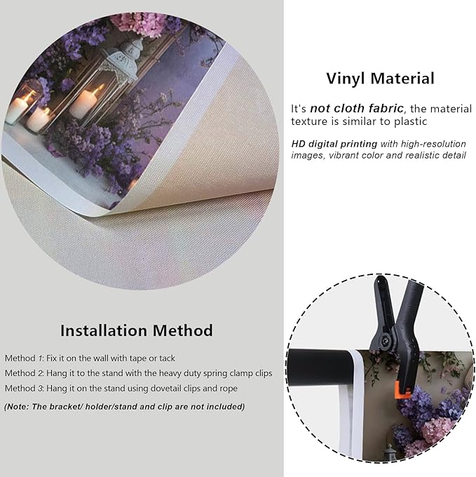 YongFoto Elegant Flower Wall Backdrop 10x8ft Floral Butterfly Candle Photography Background Baby Bridal Shower Wedding Girl Birthday Party Banner Room Decor Portrait Photoshoot Wallpaper Photo Booth