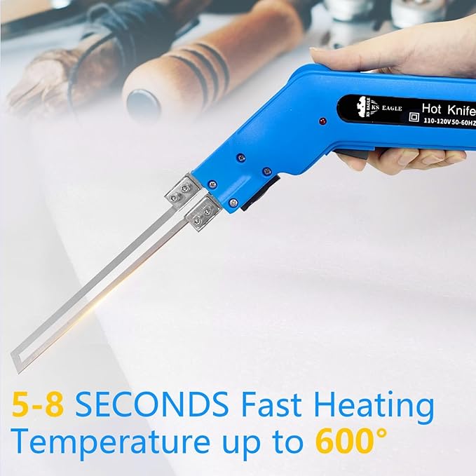Foam Cutter Styrofoam Cutter Foam Electric Cutting Tool Air Cooled Hot Knife Adjustable Power Foam Cutter for EPP, EPS, XPS, EVA, Sponge, EPE, PU, Nylon(200W 110-120V)