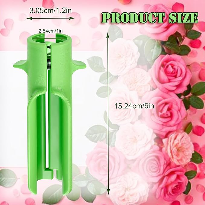 LeLehome Rose Thorn Stripper Tool - Upgraded Flower Cleaner & Leaf Remover for Gardening, Floral Arrangements - Perfect for Home, Florist, Flower Shop and DIY, Green