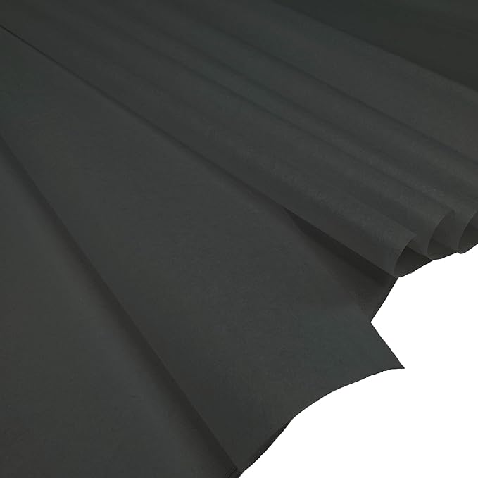 Flexicore Packaging® | Gift Wrap Tissue Paper | Size: 15"x20" | 100 Sheet | Acid Free Bulk Tissue Paper | (Black)