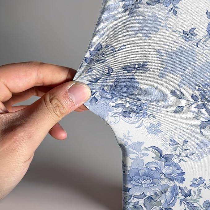 Arch Backdrop Cover Baby in Bloom Baby Shower Arch Stand Spandex Fabric Cover Blue Flowers Floral Pink Bows Girls Birthday Party Baptism Decorations (2.6X6ft,G-3854)