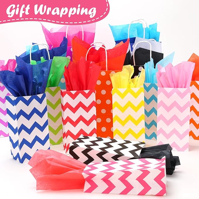 800 Sheets Tissue Paper, 20 Colors 10" X 14" Tissue Papers for Gift Bags Birthday Party Flower Decoration, Colored Tissue Paper Bulk for Packaging