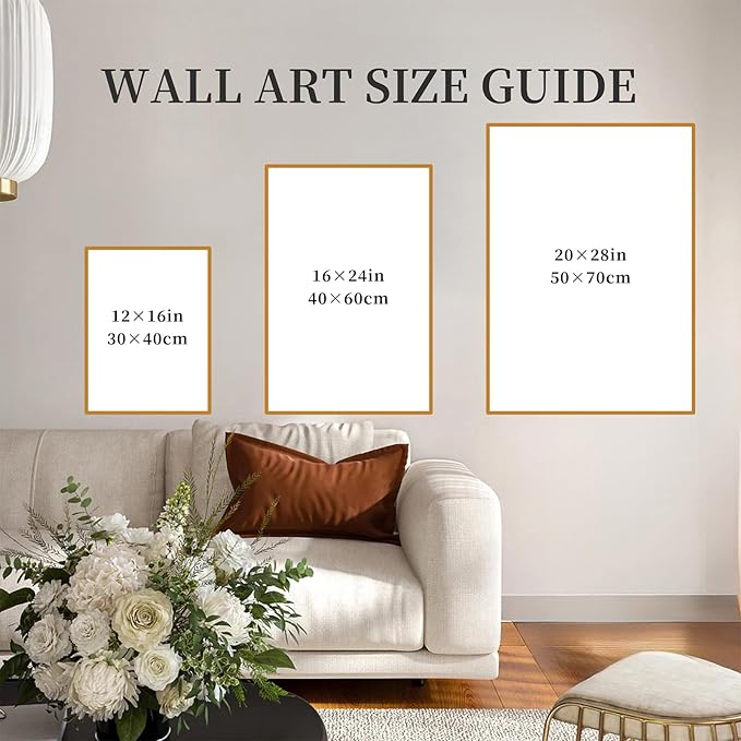 SERIMINO Nature Landscape Canvas Wall Art for Living Room, Forest Mountain Canvas Prints Paintings Room Decor, Cottage Meadow Wildflower Modern Farmhouse Wall Decor Set of 3, 16"X24"