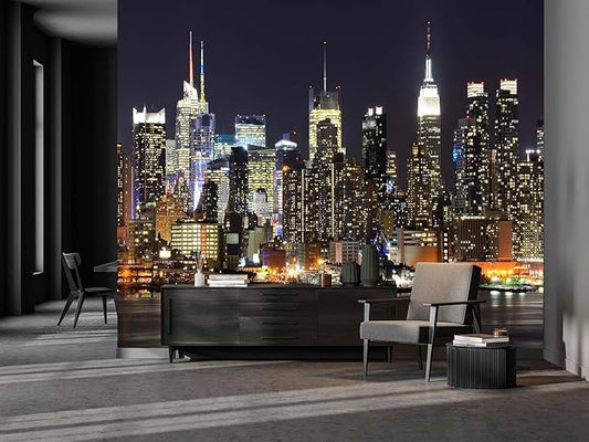 Cliouar-New York City Skyline viewed from Weehawken New Jersey Peel and Stick 160" x 114"