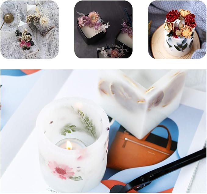 3 Packs Real Natural Dried Flowers for Making Mobile Phone Case Candle Handmade Crafts Epoxy Resin Pendant Necklace Jewelry DIY Accessories,Mixed Multi-Color Dried Flowers(Random Shipping 3 Packs)