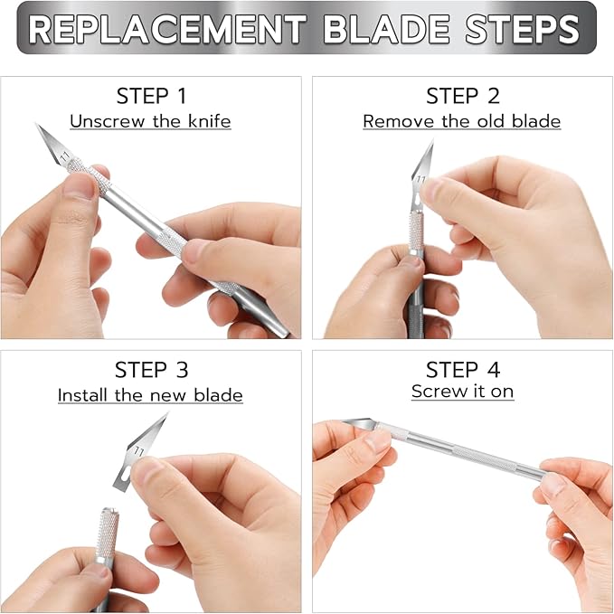 24 Pack Exacto Knife Set, Craft Knife, Precision Hobby Knife Kit for DIY Cutting, Pumpkin Carving, Trimming, Scrapbooking