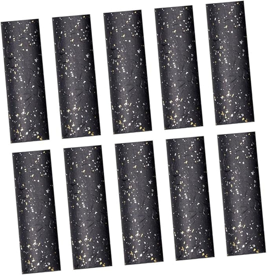 CIMAXIC 10 Sheets Black Wrapping Paper Bouquet Packaging Wrap for Wedding Birthday DIY Papercraft Thick High-grade Tissue Paper for Floral Presentation